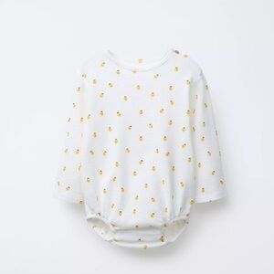 Zara baby cotton lemon bodysuit